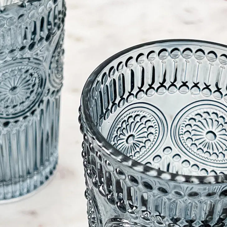13 Oz. Vintage Textured Drinking Glasses ( 6 pcs)