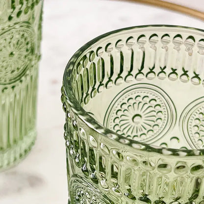 13 Oz. Vintage Textured Drinking Glasses ( 6 pcs)