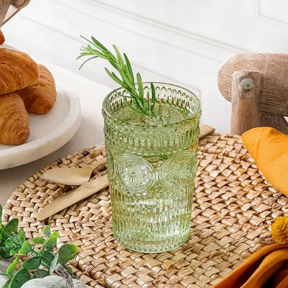13 Oz. Vintage Textured Drinking Glasses ( 6 pcs)