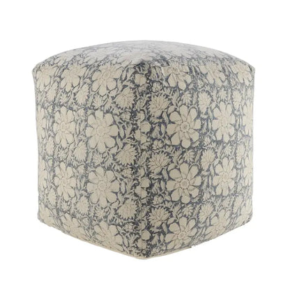 Bohemian Cottage Floral Pouf