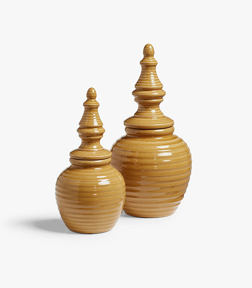 Glossy Decorative Vase Set (2 pcs)